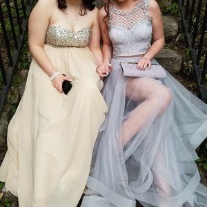 Grey prom dress!!